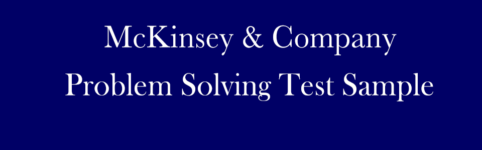 McKinsey PST Sample